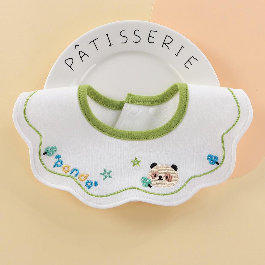 Cotton Waterproof Newborn Bib: Breathable, Easy-Clean for 0-3 Years Spit-Up & Feeding