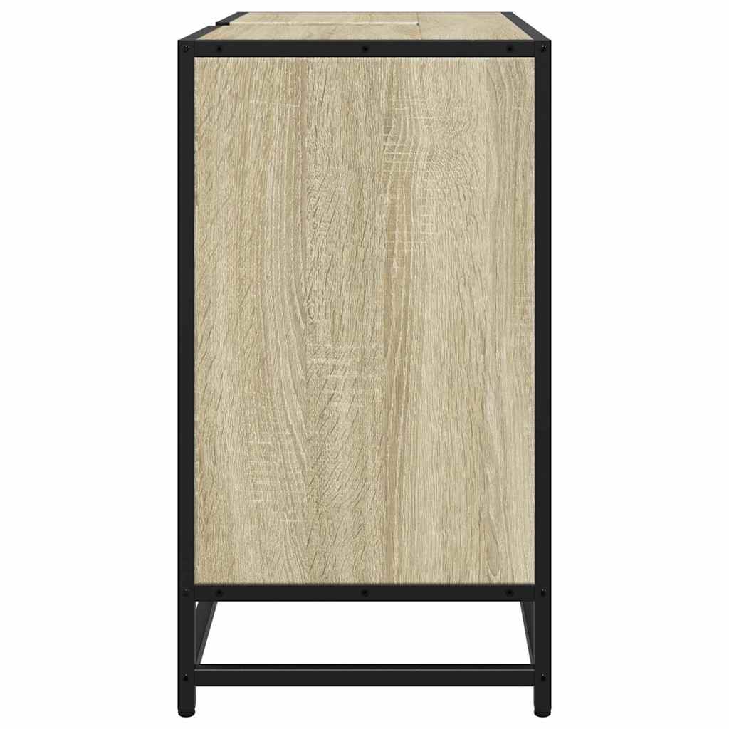 Bathroom Vanity Cabinet Sonoma Oak Finish 65 X 33 X 60 Cm Particleboard