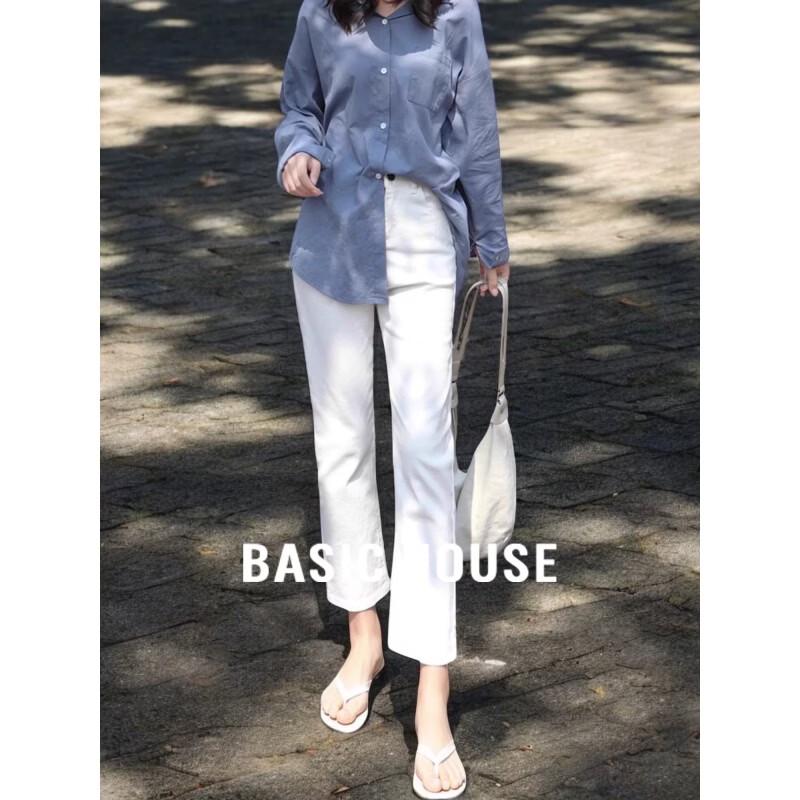 Basic House Women s High-Waist Cropped Straight-Leg Jeans 2XL