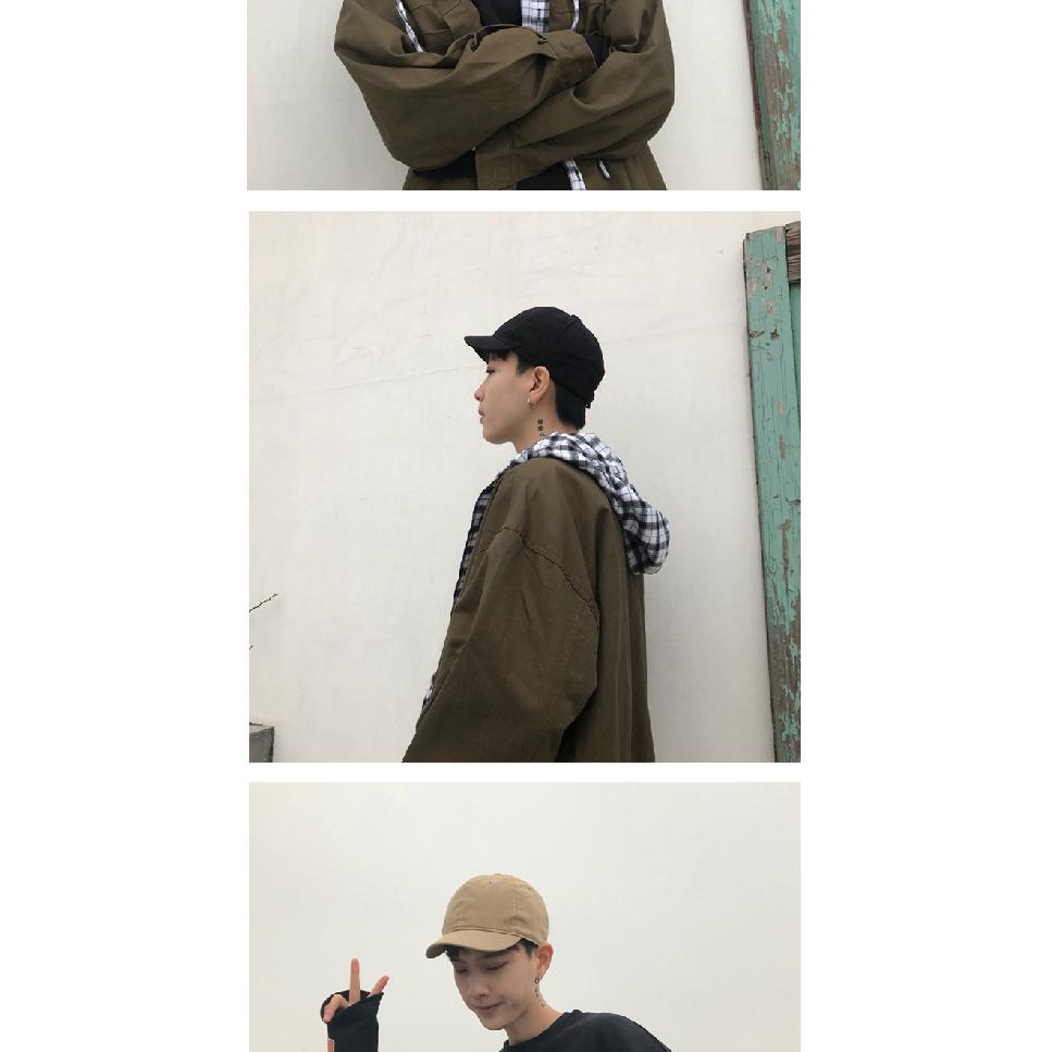 Short brim, plain-colored hat, men's baseball cap, men's soft-top cap, men's sun hat