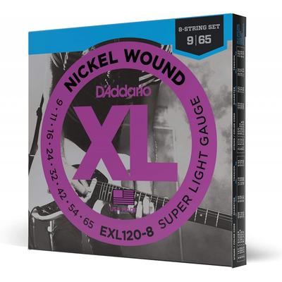 D aDDario Electric Guitar Strings Xl Nickel .009 .065 8 String eXl120 8 1 Set