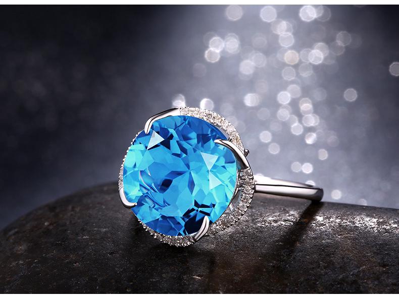 Gold Plated Silver Ring with Amethyst and Blue Topaz Gemstones for Women