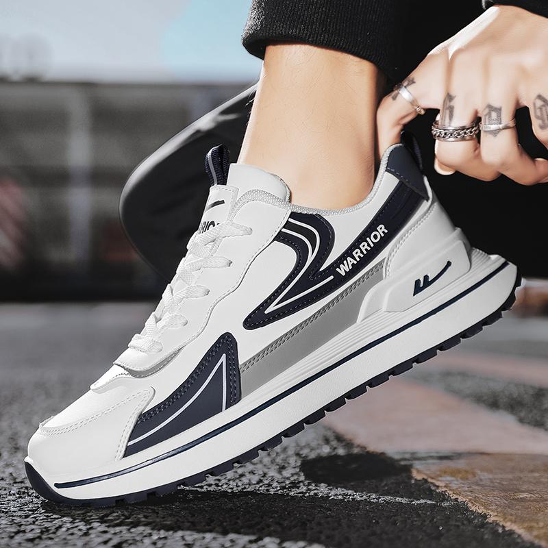 Warrior Simple Comfortable Thick Sole Rebound Shock Absorption Non-Slip Wear-Resistant Increased Height Low-Top Dad Shoes Men sneaker WXP(WZ)-089601