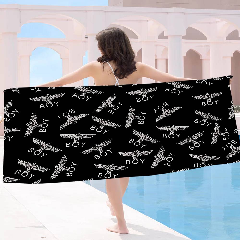Classic B-Boy L-London Logo Anime Beach Swimming Towel Soft Absorbent Washcloth Children's Gifts for Kids Travel Camping Gym