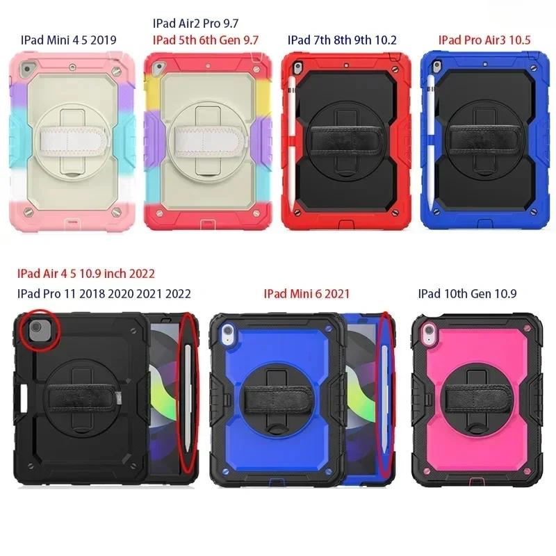 Case For iPad A16 10th 11th Generation 7/8/9th 10.2 Pro 11 12.9 Air 11 13 Air5 4 Mini 7 6 5 4 Shockproof Stand Kids Safe Cover