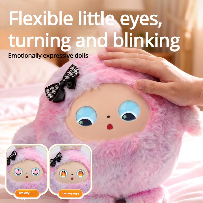 KI-Plüschtier WSmart VoiceLED-AugenInteraktiver Begleiter für KindErwachseneGeschenkfertigWiederaufladbares E-Haustier eröffnet Spaßleben WTuya App