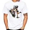 Fun Motorcycle Cafe Racer From Behind Riding T Shirt Summer Men Short Sleeve Sport Classic T-Shirt Hip Hop Boy Casual White Tees