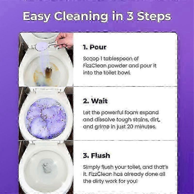 Fizzclean Schiuma Detergente per WC, Schiuma Detergente Fizzclean Azione Istantanea