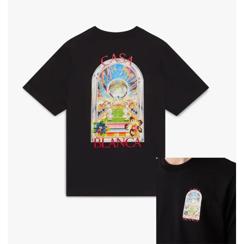 Vânzare Fierbinte T-shirt cu Imprimeu Grafic Casa și Arcuri Mânecă Scurtă Modă High-street Bărbați Femei Larg Casual Supradimensionat Gât Rotund Vară Nouă Tee