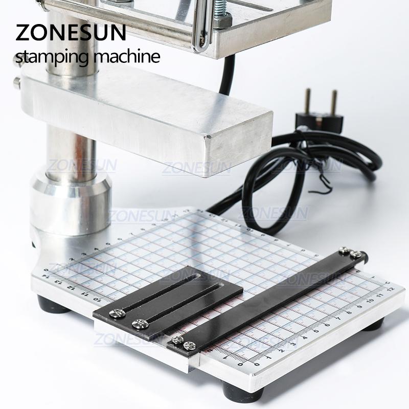 ZONESUN Two Work Plate Hot Foil Stamping Machine Manual Bronzing Machine for PVC Card Leather and Paper Stamping Machine