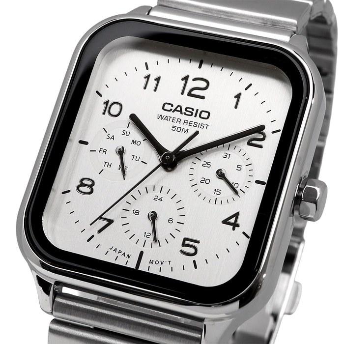 Casio Standard Round Rectangle 24-Hour Multifunction Analog Men's Watch MTP-M306D-7AV Silver