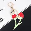 Strawberry European Style Keychain With Beer Opener Zinc Alloy Portable Key Accessory For Travel And Gift