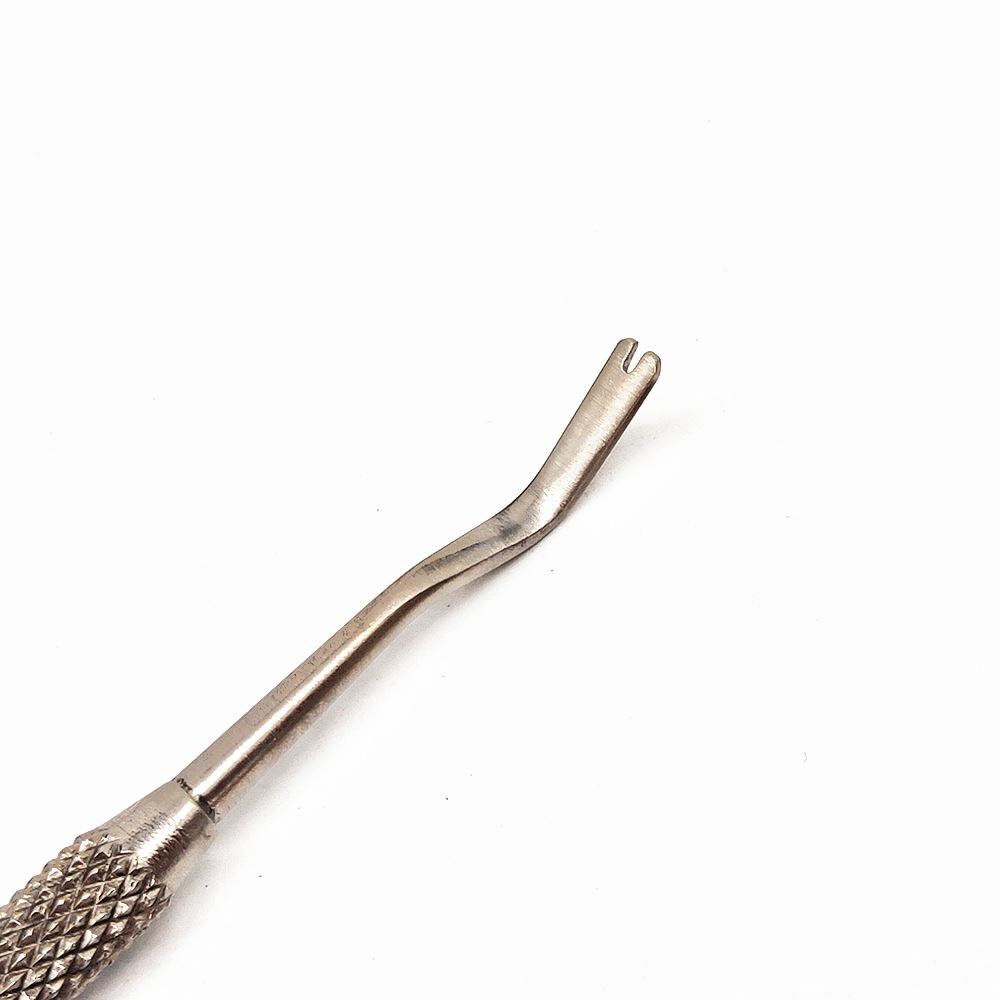 1 pezzo Direttore di legature ortodontiche dentali Doppie estremità Curvo con scaler Fine Stretto Strumento Strumento per dentista
