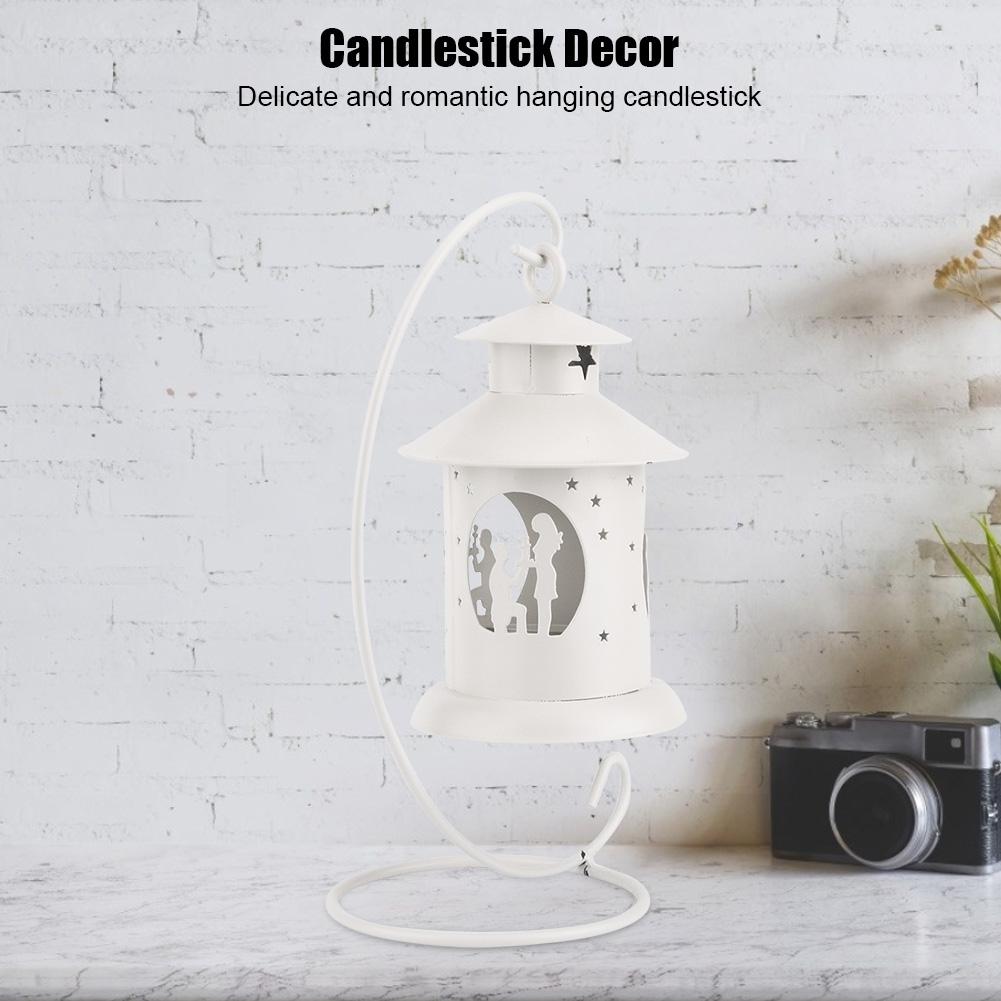 Lover Decor Hollow Out Candlestick Hanging Candle Holder Household Decoration Ornament