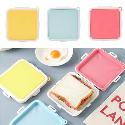 Przenośny Pojemnik do Przechowywania Kanapek Domowy Uchwyt na Kanapki Pojemnik na Lunch Przechowywanie Żywności