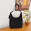 Large Capacity Tote Bag Women's Canvas Bag Solid Color Shoulder Crossbody Bag