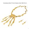 Halloween Skeleton Hand Necklace Jewelry with Earrings Alloy Claw Decorative