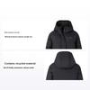 Puffy Long Down Jacket Water-Resistant Warm Sports Casual Hooded Long Sleeve Down Jacket Women Jacket Black JV6197