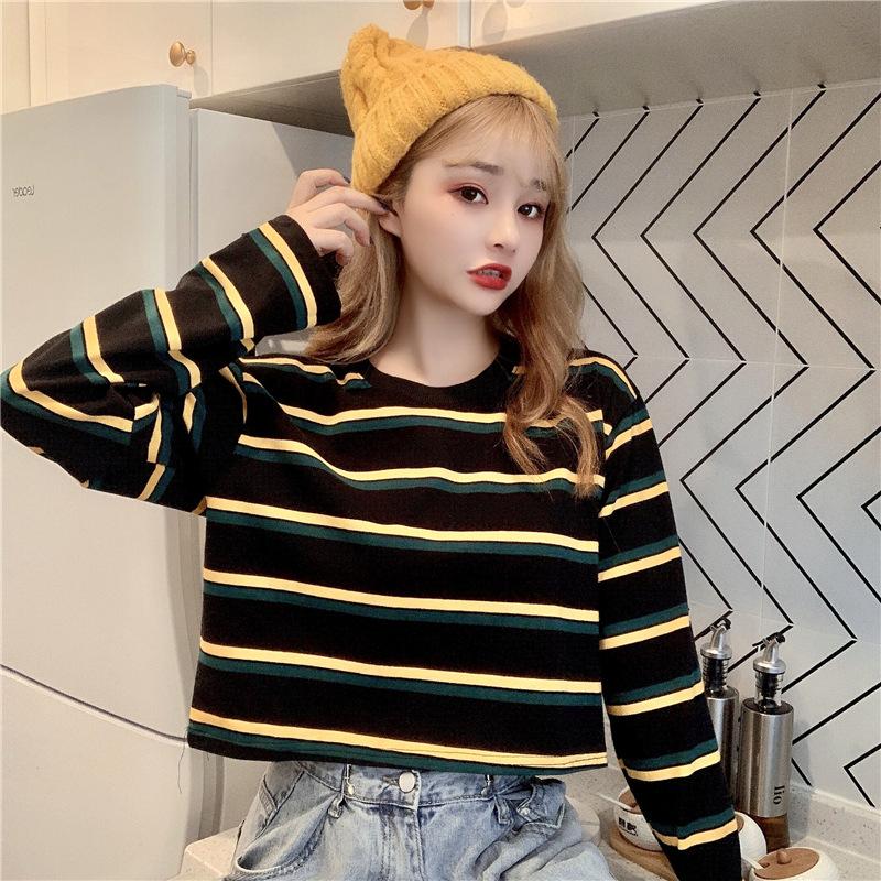 Buy Retro Short Loose Thin Striped Long 
