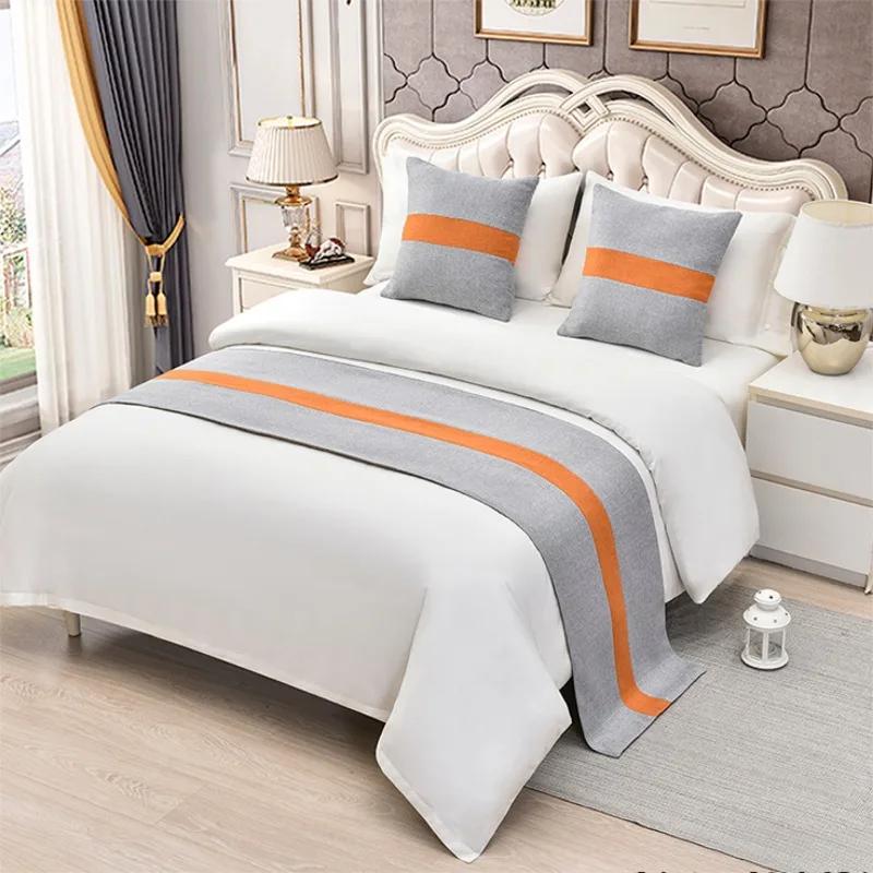 Chinese Style Fashion High Quality Bed Flag Hotel Cupboard Table Runner Decor for Home Parlor Wedding Room No Pillowcase