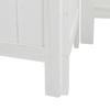 6 Piece Room Divider White Solid Paulownia Wood