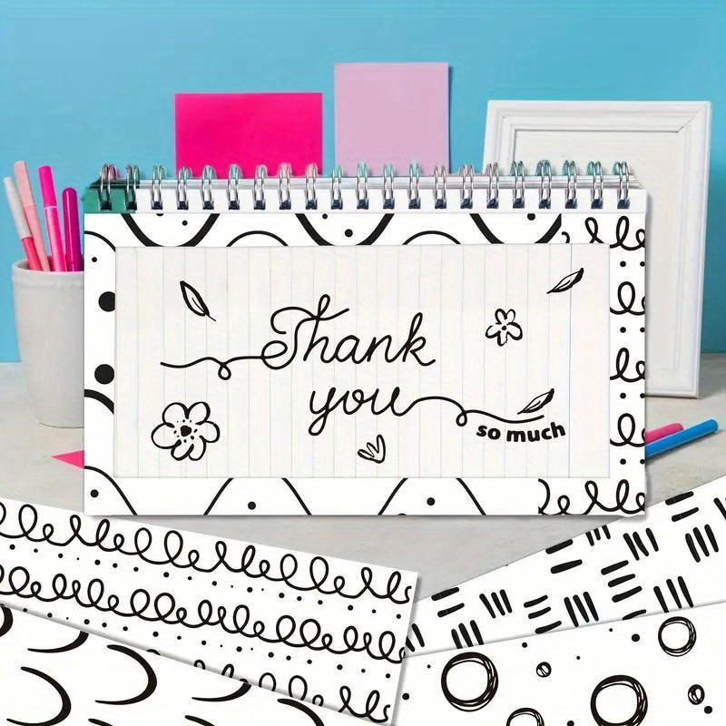 24Pcs Decorative Background Paper Set - Black & White Abstract Graphics for Scrapbooking, Journal & Craft Decoration