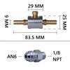 1/8 NPT Fuel Pressure Gauge Kit For Honda For Acura For Mitsubishi For Eclipse Filled Polished Case 0-160 Psi Adaptor Kit