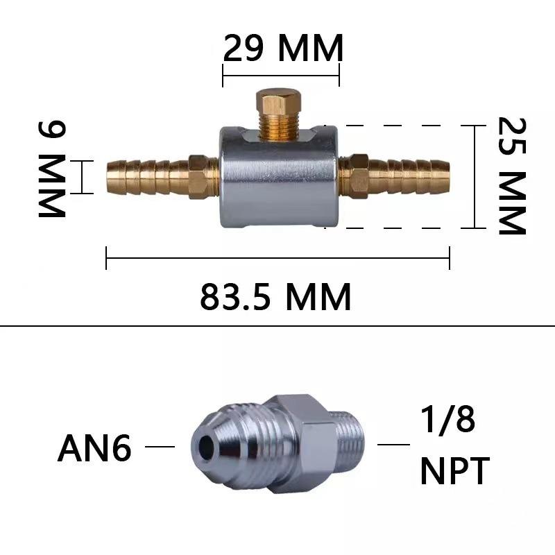 1/8 NPT Fuel Pressure Gauge Kit For Honda For Acura For Mitsubishi For Eclipse Filled Polished Case 0-160 Psi Adaptor Kit