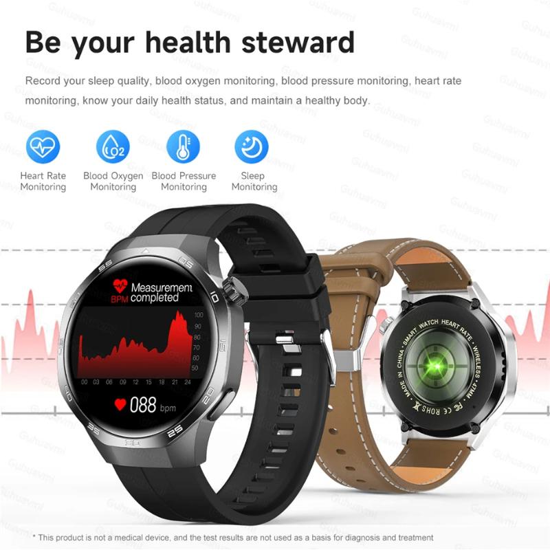 2025 New Bluetooth Call Smart Watch Men AMOLED HD Large Screen Heart Rate NFC IP68 Waterproof Sport Wireless Charging for Xiaomi