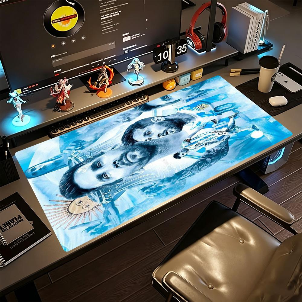 Football Messi Large Mouse Pad Desk Mat Ultra-Long Desk Mat Non-Slip Rubber Base Office and Gaming Desk Decoration