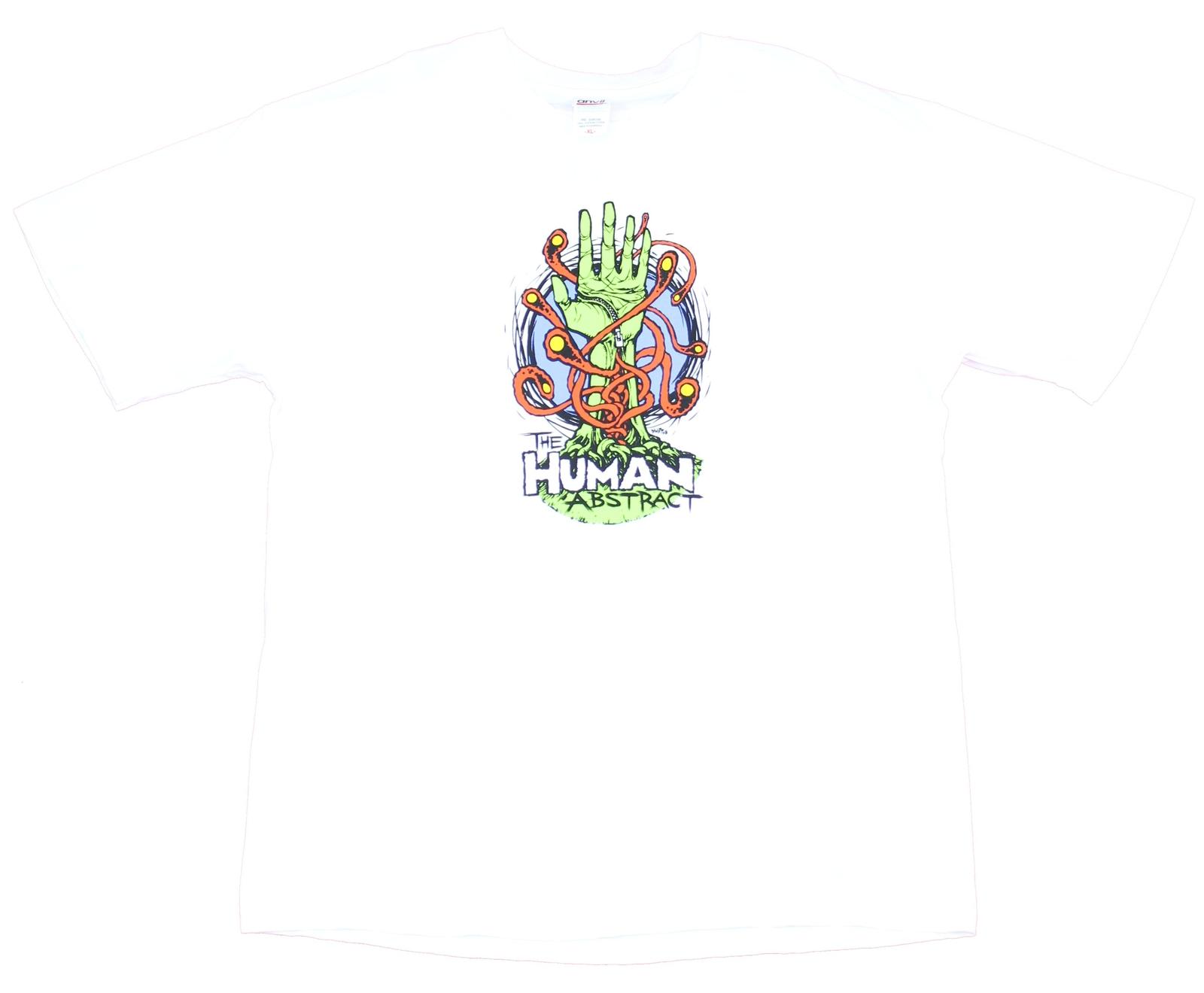 The Human Abstract Adult New T-Shirt - Green Zombie Hand Snakes Pic S