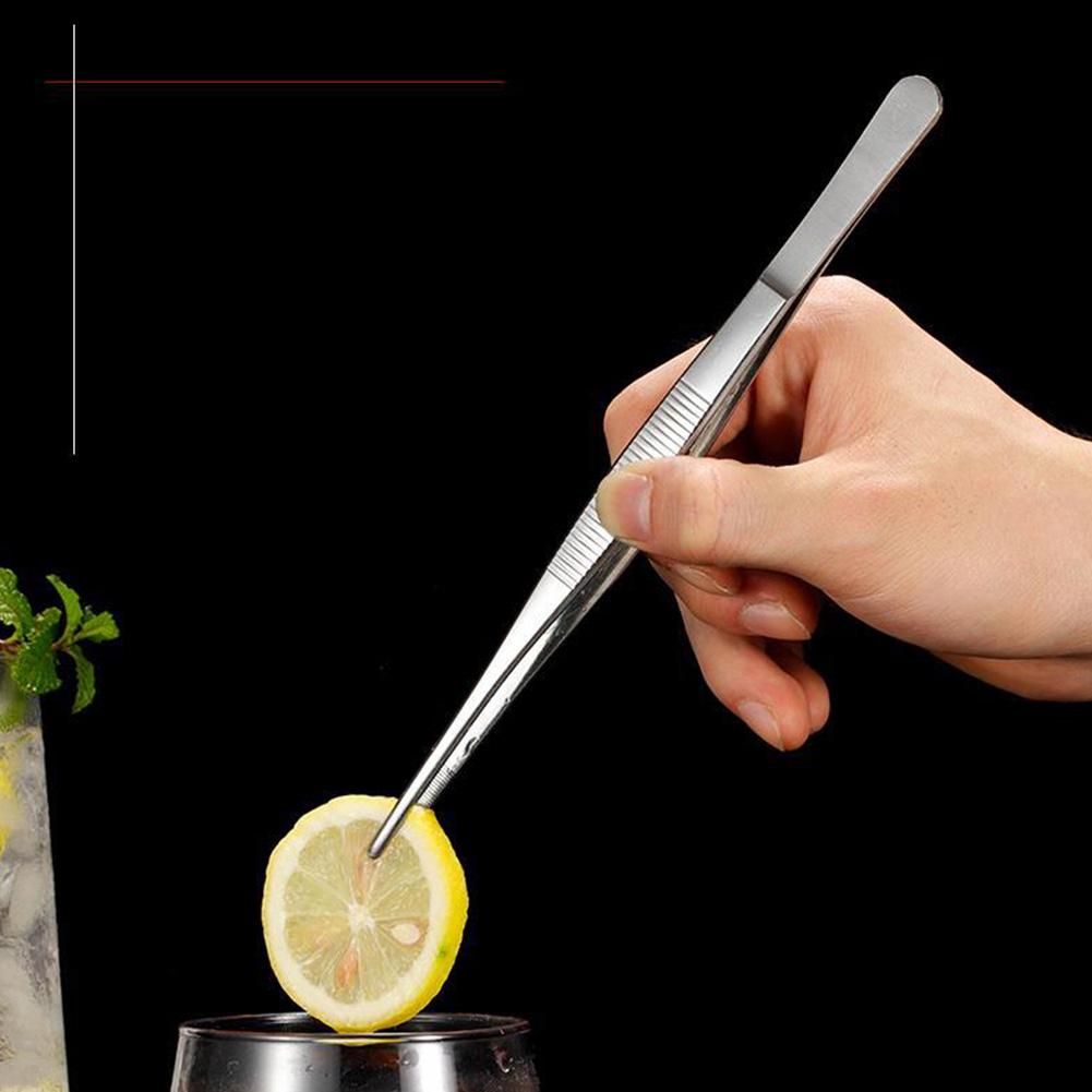 

Stainless Steel Kitchen Mint Leaf Tweezer Food Tongs Tool Bar Accessories Silver #1