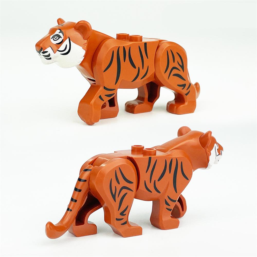 Animals Figures Tiger Sika Deer Figure Scale Model Building Block Set Kits Toys  Playsets For Children Wild Animal Kids  Children Gift Presents