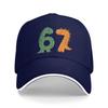 Carino 67 Meme Dinosauro Sei Sette Numero 6 7 Paleontologia Casual Cappellino da Baseball Escursionismo Cappellino Trucker Primavera Uomo Cappellini da Baseball alla Moda