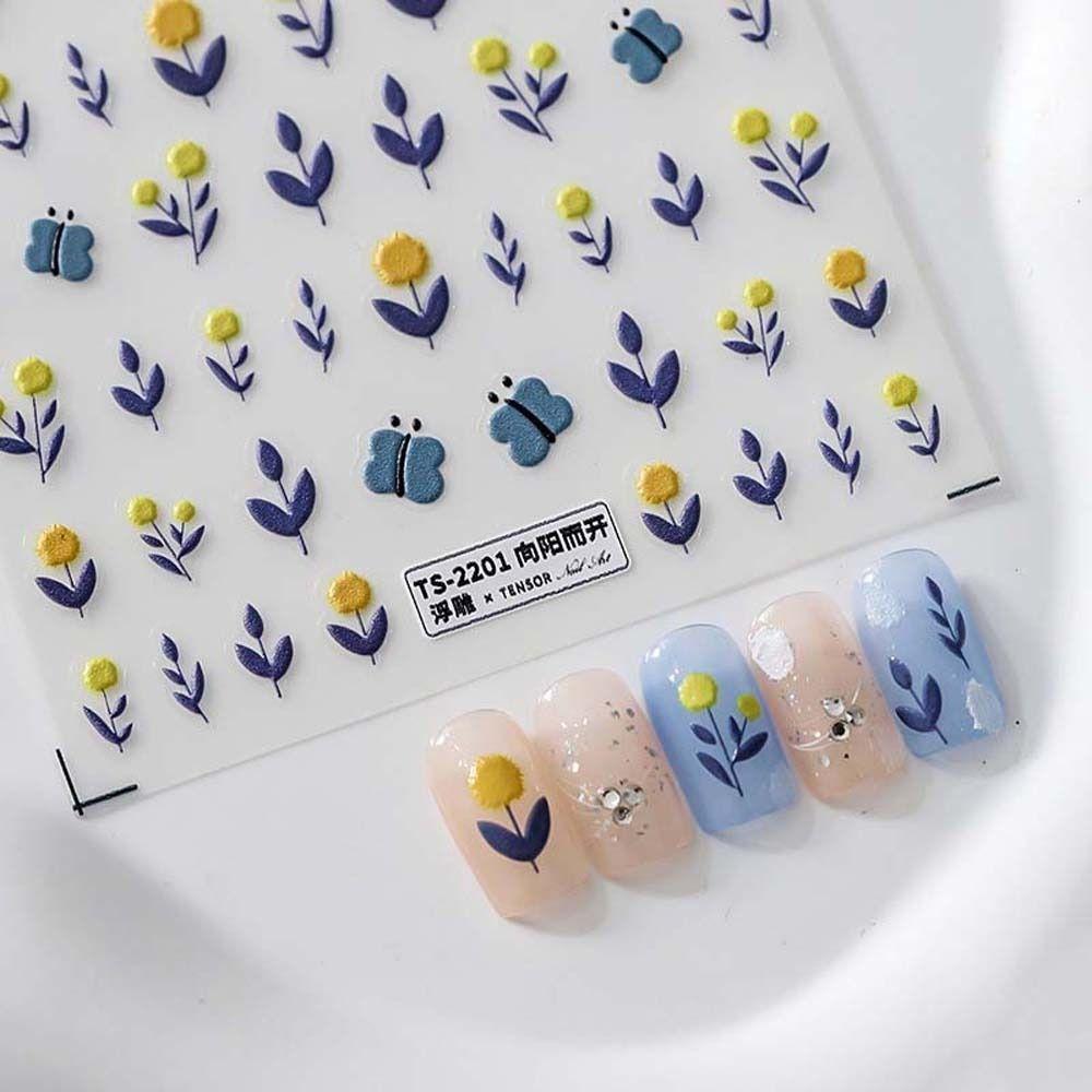 

Облако Бабочка Листья Маникюрные аксессуары Наклейки для ногтей Украшения для ногтей Цветы Наклейки для ногтей D1