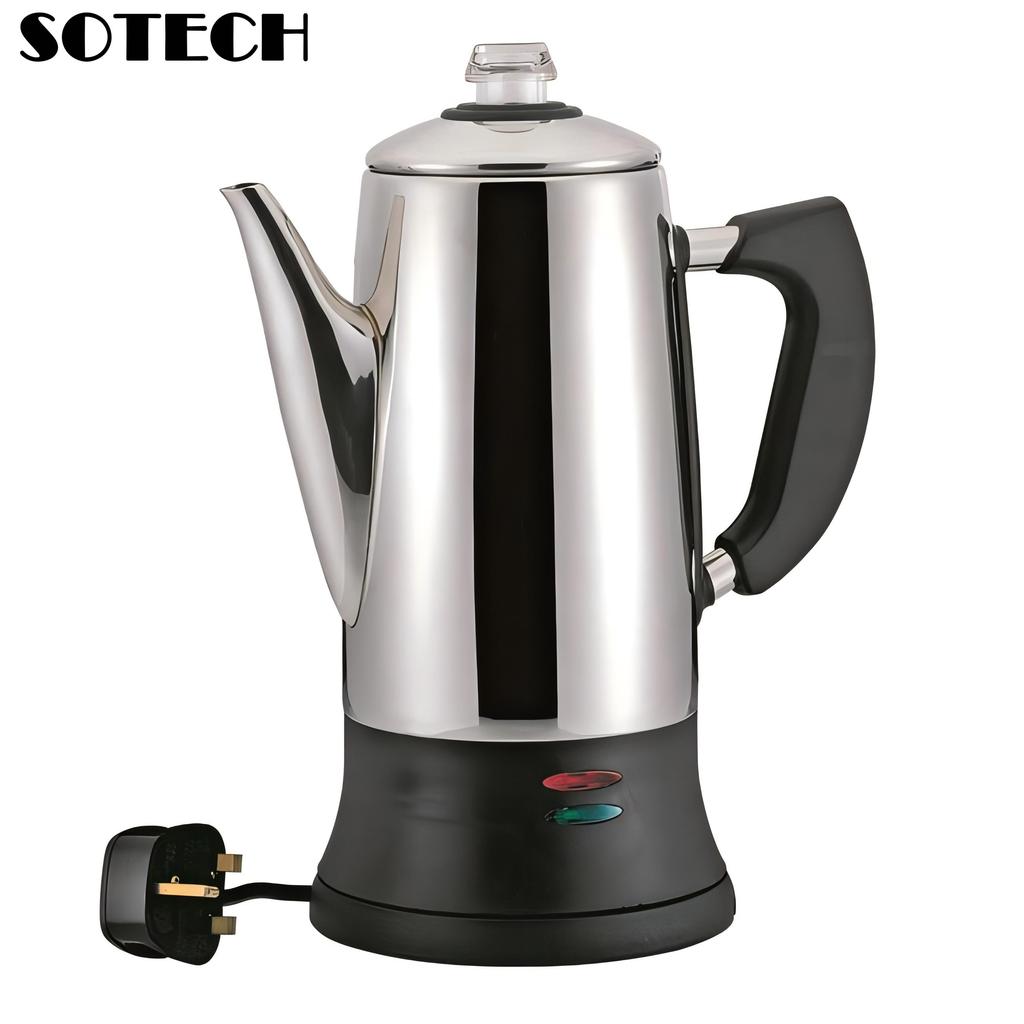 Stainless Steel Electric Coffee Percolator 110v 220v Coffee Maker Pot Cafe  Maker Coffee Tools Gift for Coffee Lovers 12Cups