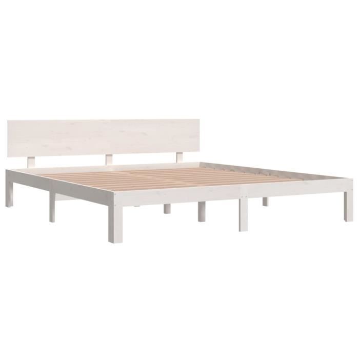 VidaXL Bed Frames White Solid Wood 180x200 Cm Super King 810511