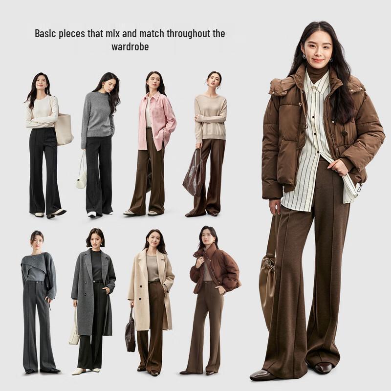 Shandubila Women's High-Waist Flared Trousers