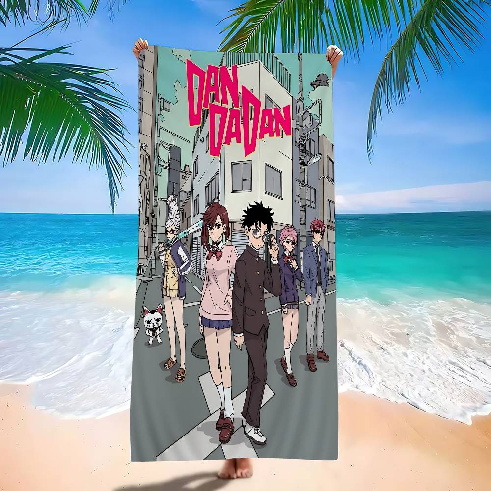 Anime D-Dandadan Ken Takakura Anime Beach Swimming Towel Soft Absorbent Washcloth Children's Gifts for Kids Travel Camping Gym