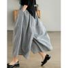 Damenhose Sommer Große Größen Lockere Hose Vielseitig Lässig High-Waist Weiter Bein Leinenhose