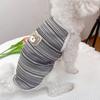 Pet Vest Sleeveless with Hollow Breathable Polyester Soft Plush Bear Bow Decoration Pet Vest Loose Fit Small Dogs Summer Wear