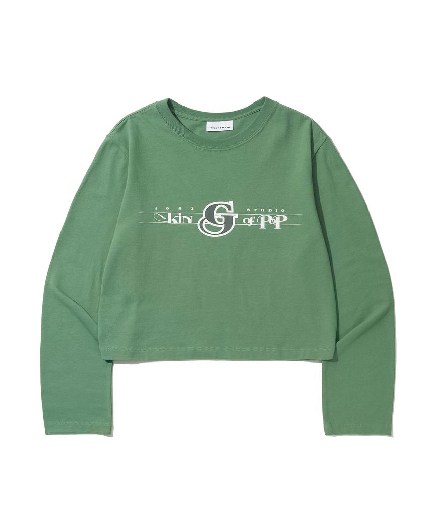 1993STUDIO Pop Crop Long Sleeve_Sage Green