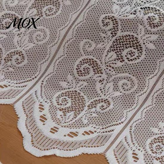 Tende Mezzane Leggere Trasparenti con Pizzo Bianco per Cucina, Tende Corte Piccole Floreali Rustiche per Lavello per Casa in Affitto, Tende a Vele Scalloped per Soggiorno