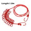 Multi-functional Windproof Clothesline with 12 Clips Colorful Clothesline Rope Travel Clothesline Household Travel