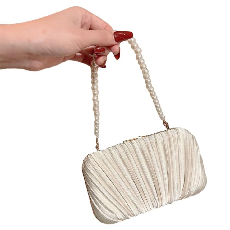 Exquisite Pleated Handbag Trendy Bag Sophisticated Pouch for Elegant Women Girls 1 золотой
