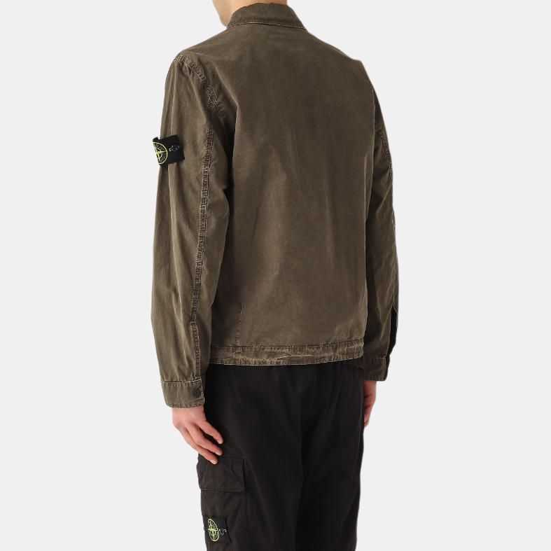 Stone Island Solid Color Zip Long Sleeve Jacket Men jackets Brown K1S151200032S00WN-V0154