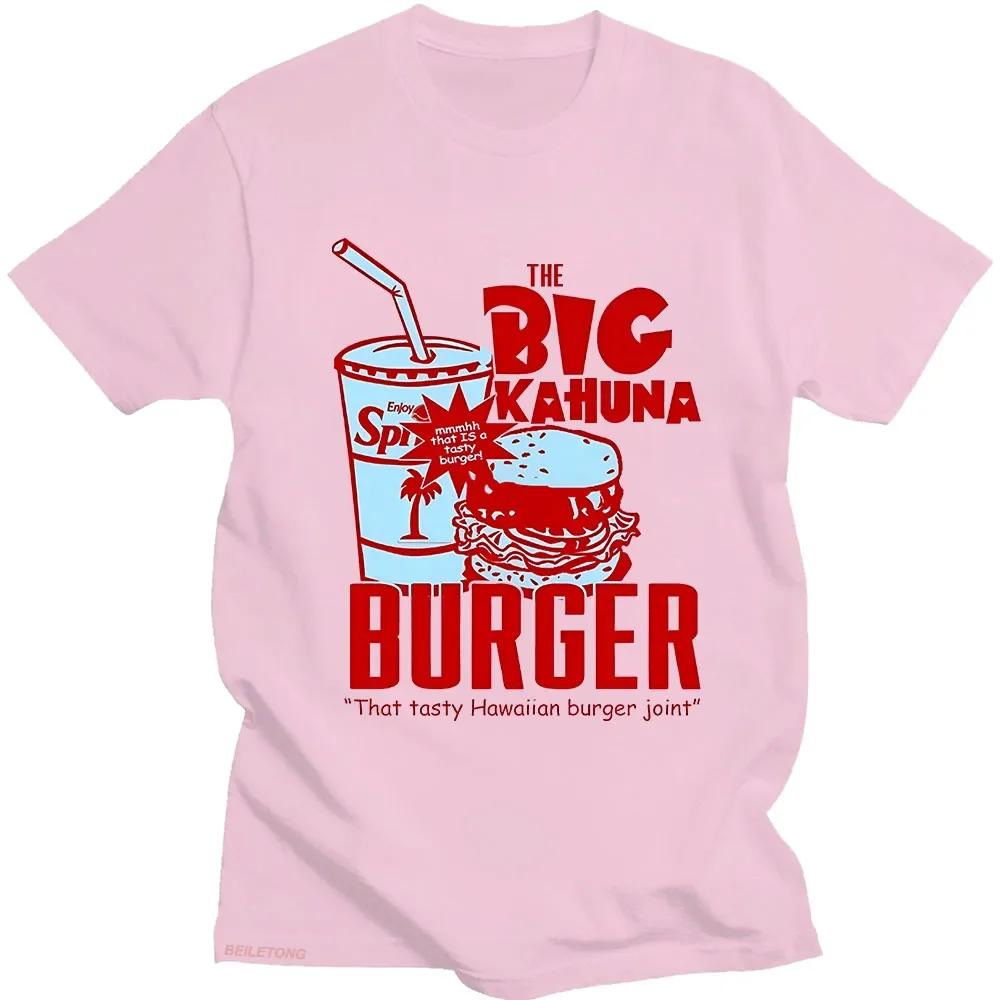 Summer Kawaii Top Sudaderas Casual Anime Clothing Kahuna Burger T Shirt Cartoon Print Retro Round Neck Shirt Aesthetic Clothes