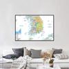 English Map South Korea Map Administrative Map Canvas Painting Living Room Home Decoration Children School Supplies