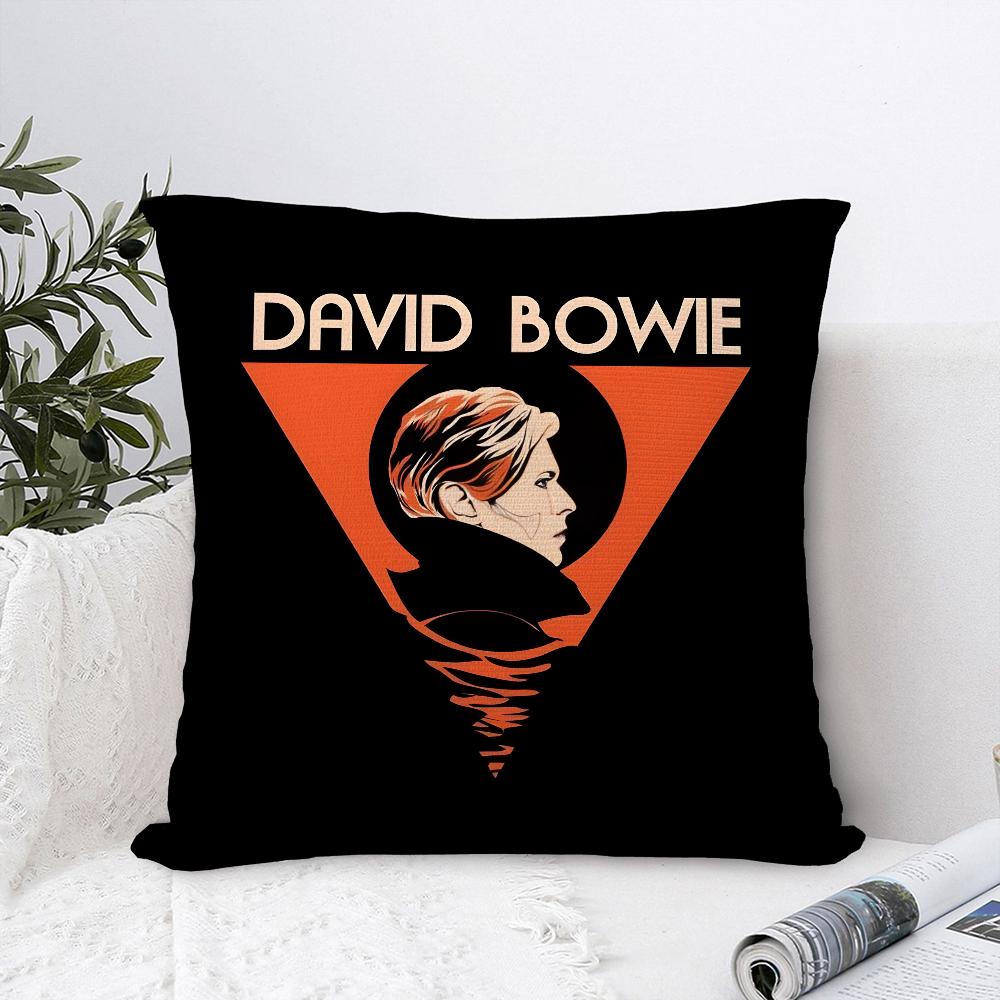 Kissenbezug mit David-Bowies-Motiv, weicher Plüschstoff, doppelseitig bedruckt, Sofakissenbezug, Dekokissenbezug