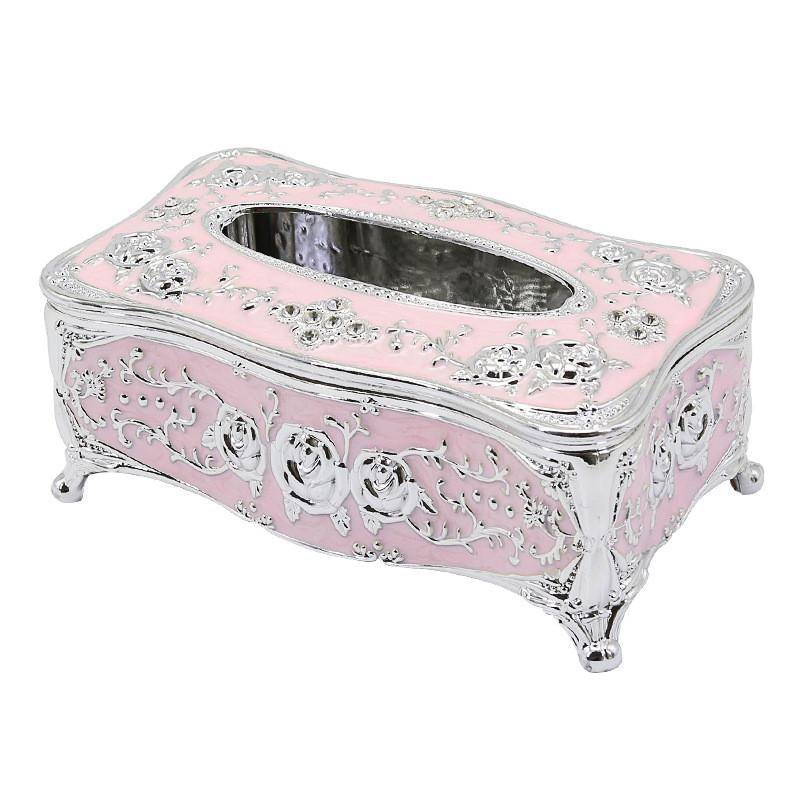 European Style Creative Carved Tissue Box Cover Holder Hotel Living Room Decorative Tissue Holders Dining-Table Tissue Box